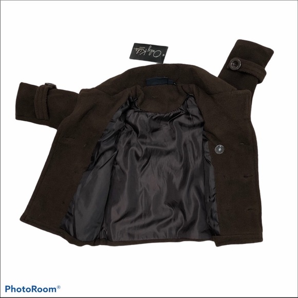 Only Kids double breasted brown peacoat, khakis & shirt outfit - Picture 4 of 11